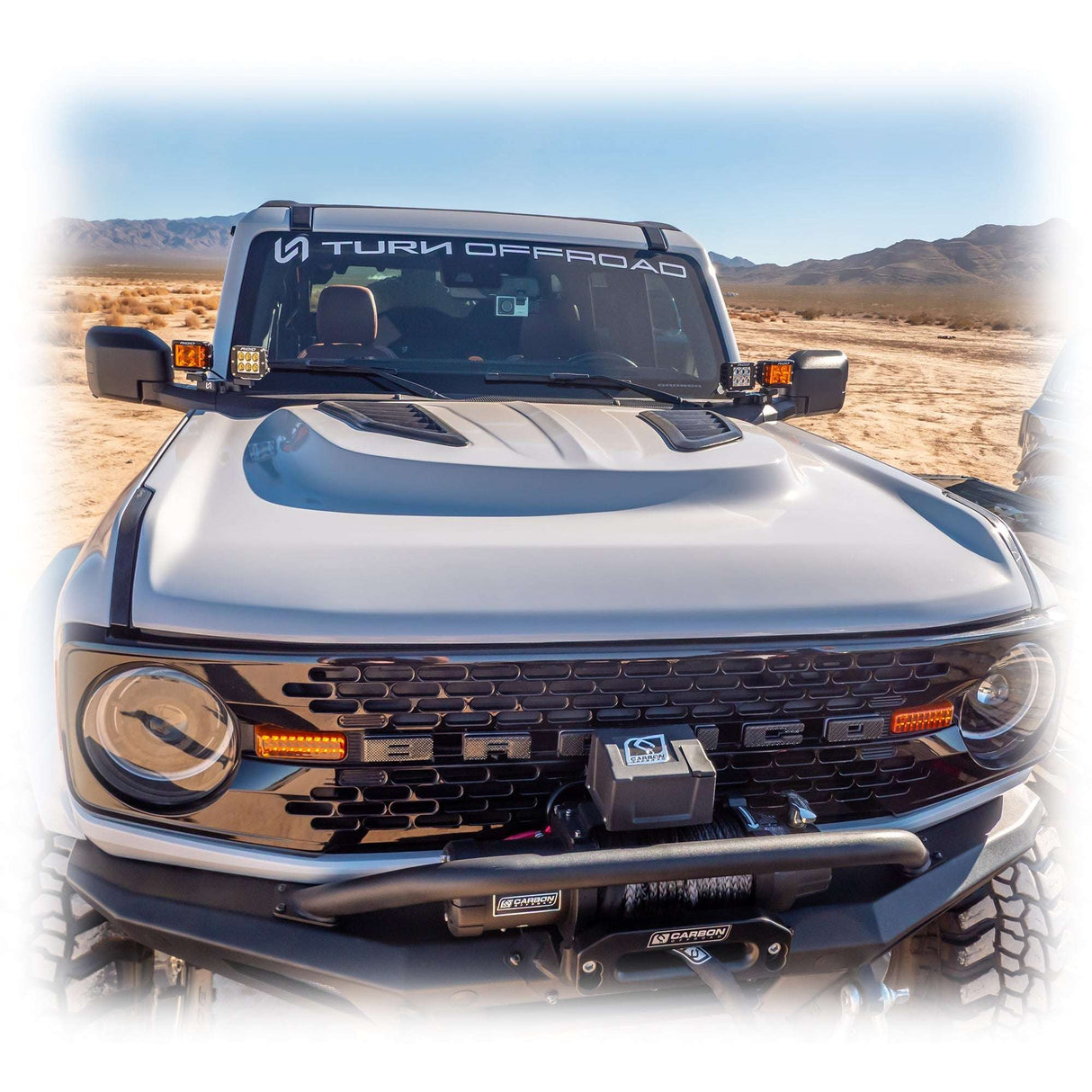 Heat Extraction Fiberglass Hood for Ford Bronco Turn Offroad