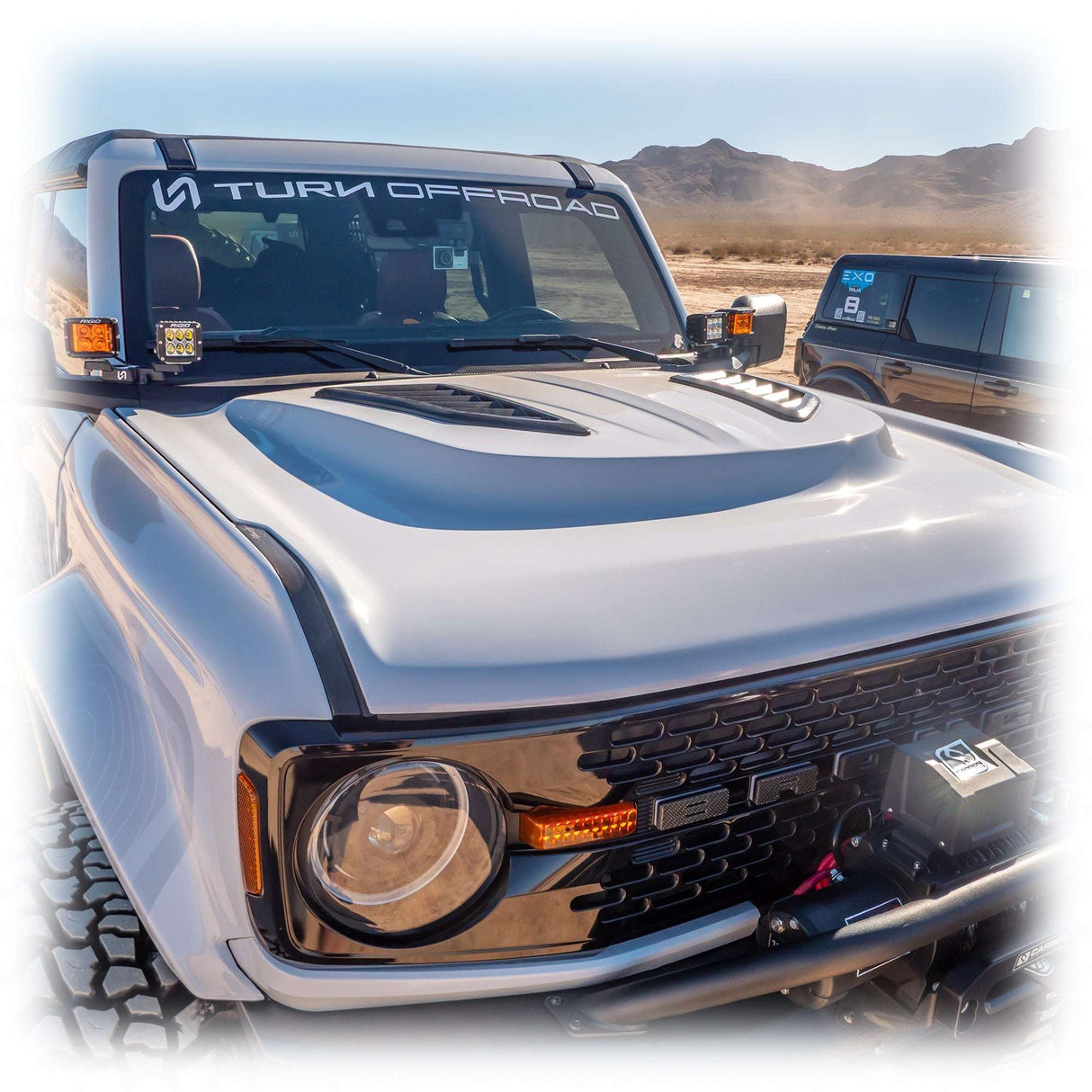 Heat Extraction Fiberglass Hood for Ford Bronco Turn Offroad