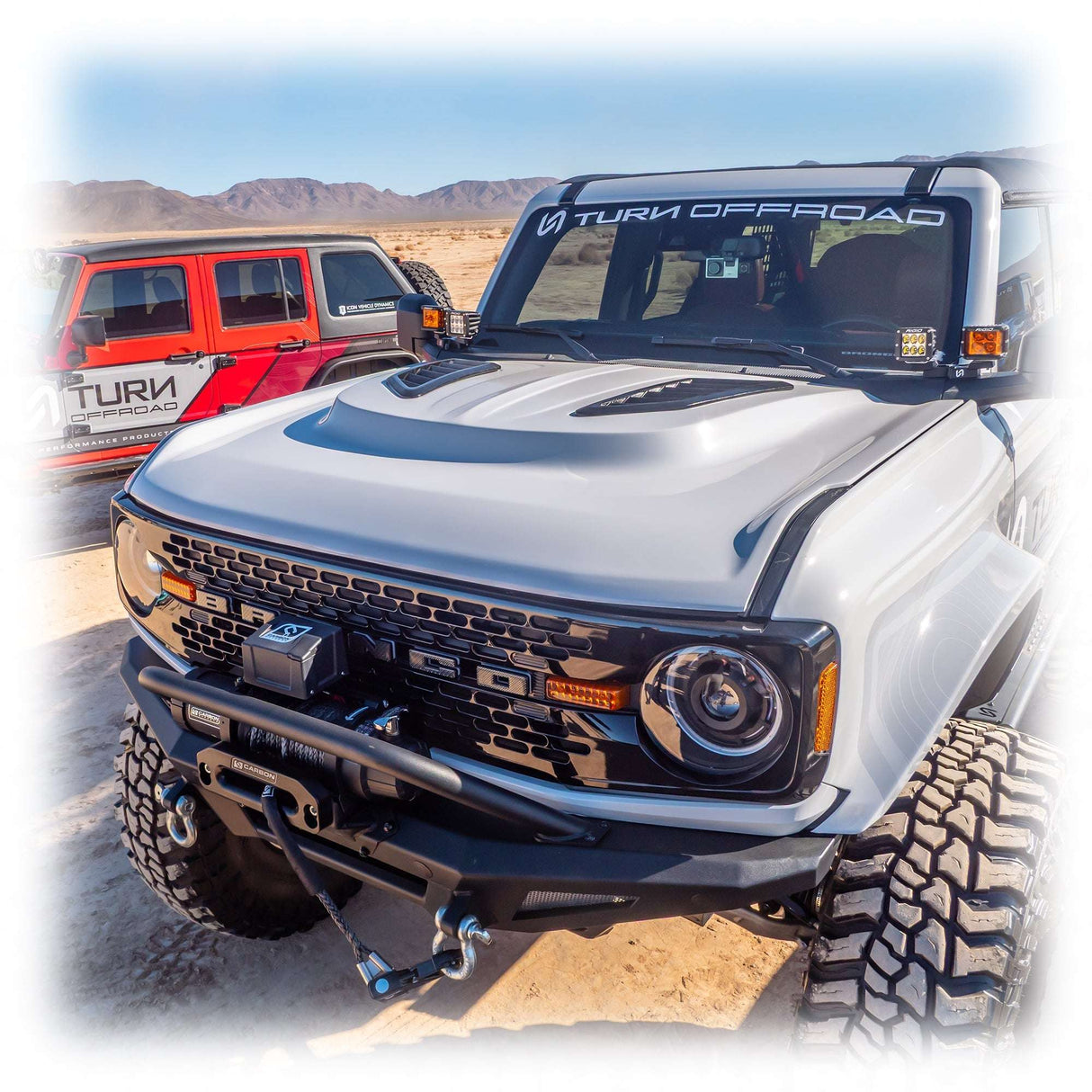 Heat Extraction Fiberglass Hood for Ford Bronco Turn Offroad