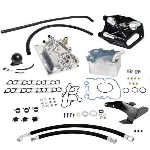 BPD Diesel OEM Oil Cooler Relocation kit - 6.0 Powerstroke (2003-2007)