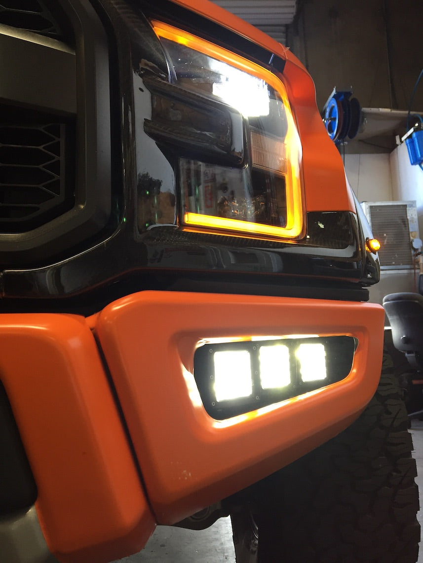 2017-2020 Ford Raptor Triple Pod Fog Light Mount GGLighting