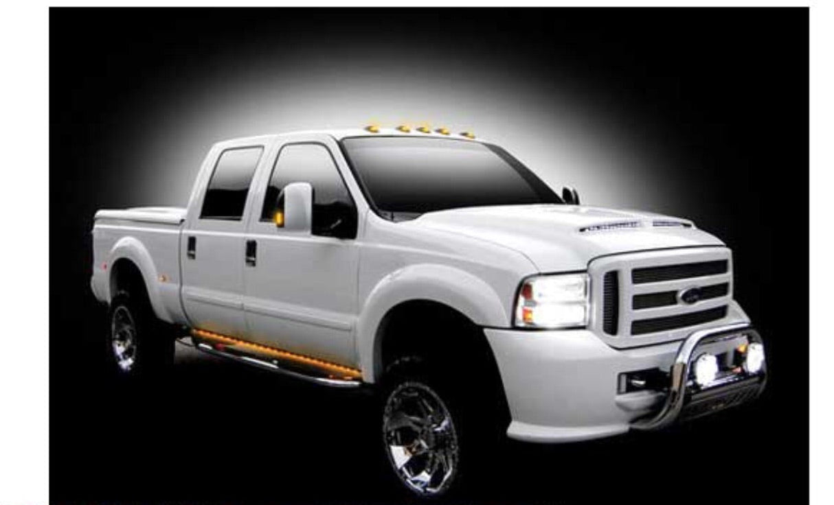 62IN BIG RIG LED RUNNING LIGHT KIT IN AMBER 2PC INCL L/R SIDES Far From Stock - Meyer Distributing