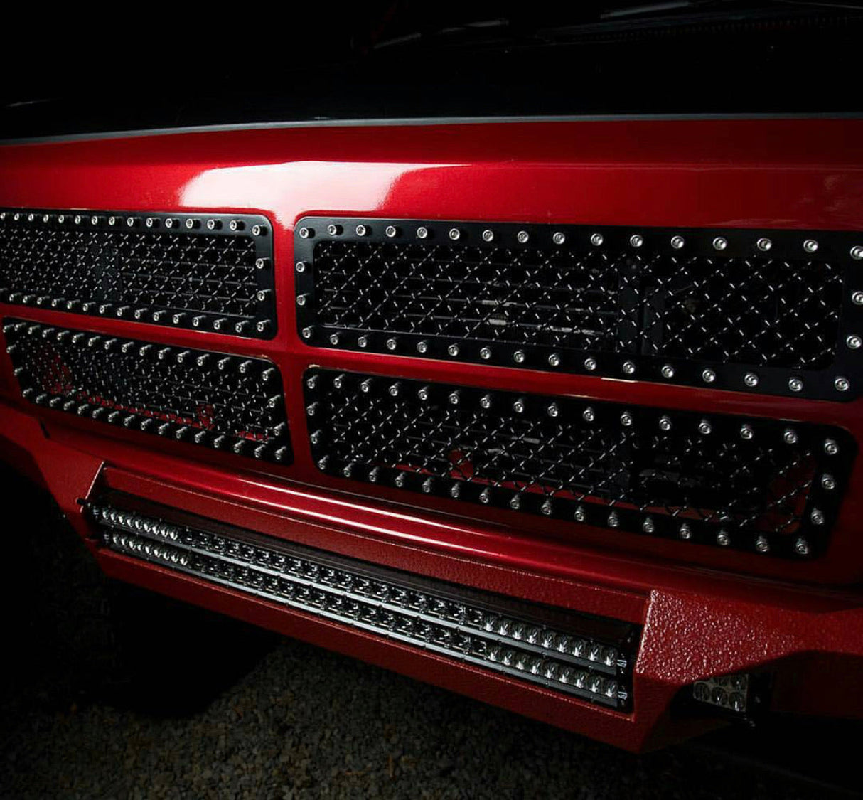 Paint Grade Replacement Grille 1991-1993 Dodge Truck D150 D250 D350 & Ramcharger Far From Stock