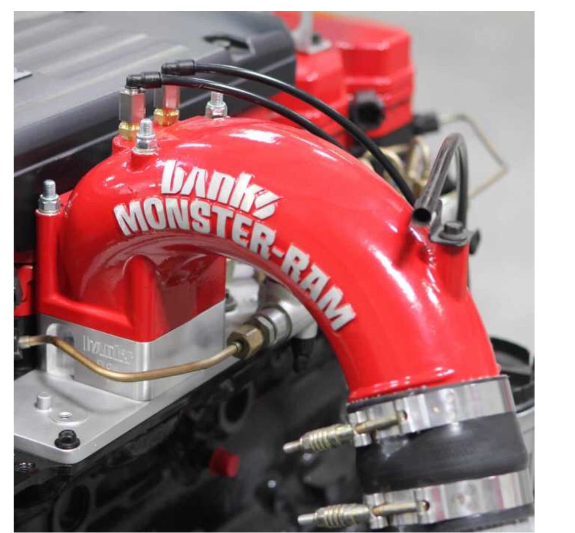 Monster-Ram Intake Elbow with Boost Tube for use with 2003-2007 Dodge 5.9L Far From Stock - Meyer Distributing