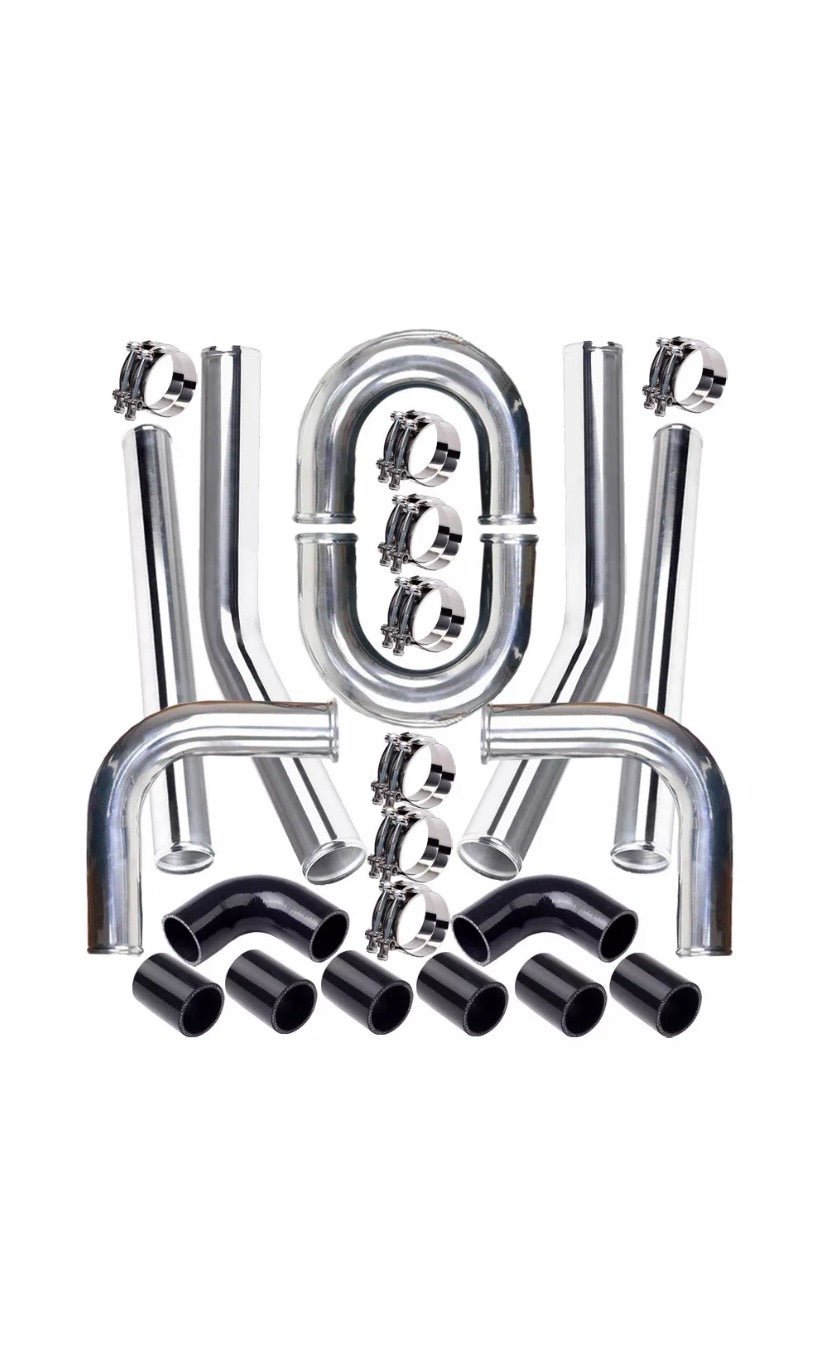 3” Universal 76mm Polished Aluminum Intercooler Pipe kit Far From Stock