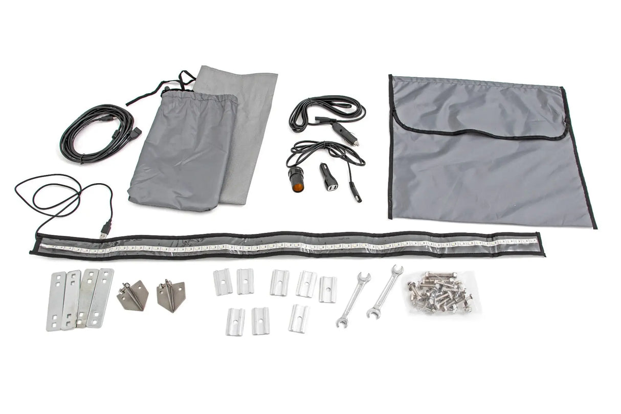Rough Country Roof Top Tent Rack Mount 12 Volt Accessory & LED Light Kit 99050