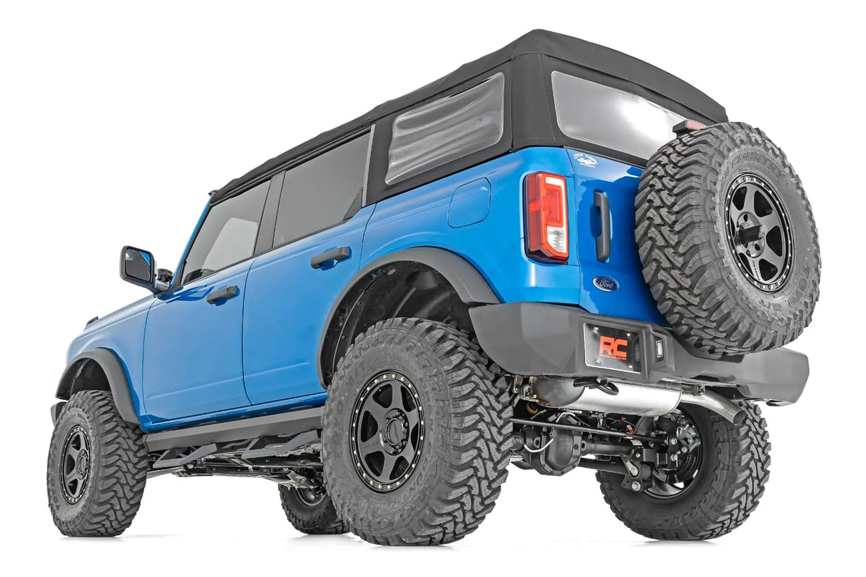 Rough Country SRX2 Adjustable Aluminum Side Steps 4-Door Ford Bronco 4WD 2021-2026 51029