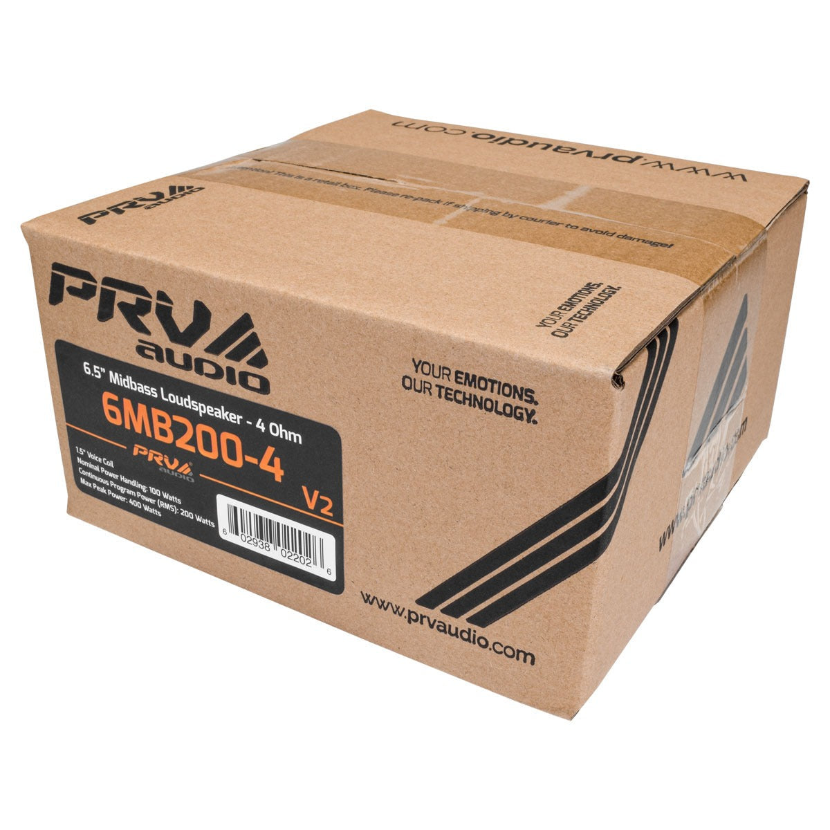PRV Audio 6MB200-4 v2 6.5" 200W RMS Midbass Speaker (Single)