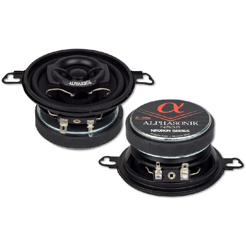 Alphasonik NS35 | 3.5" 90W 2-Way Coaxial Speakers 3-Ohm (Pair) Alphasonik