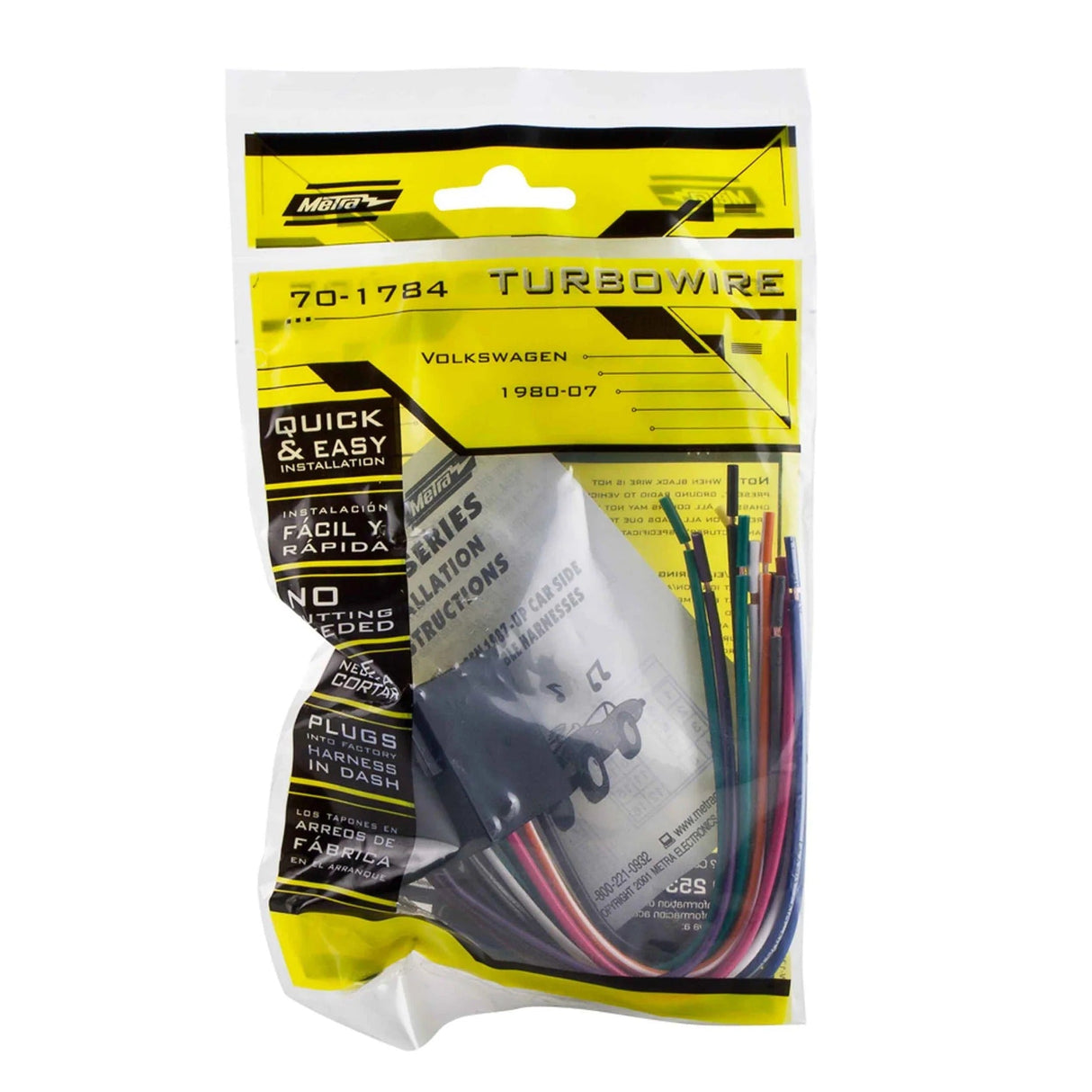 Metra 70-1784 Radio Replacement Harness For Alfa Romeo/Audi/ Pontiac/Ram/ VW 1980-2020 Metra