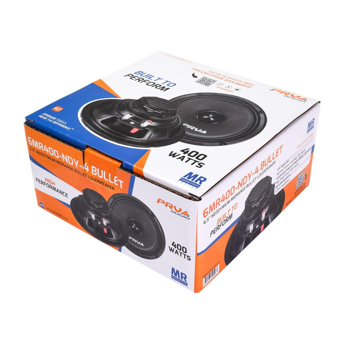 PRV Audio 6MR400-NDY-4 | 6.5" 400W Neodymium Bullet Midrange Speaker PRV Audio