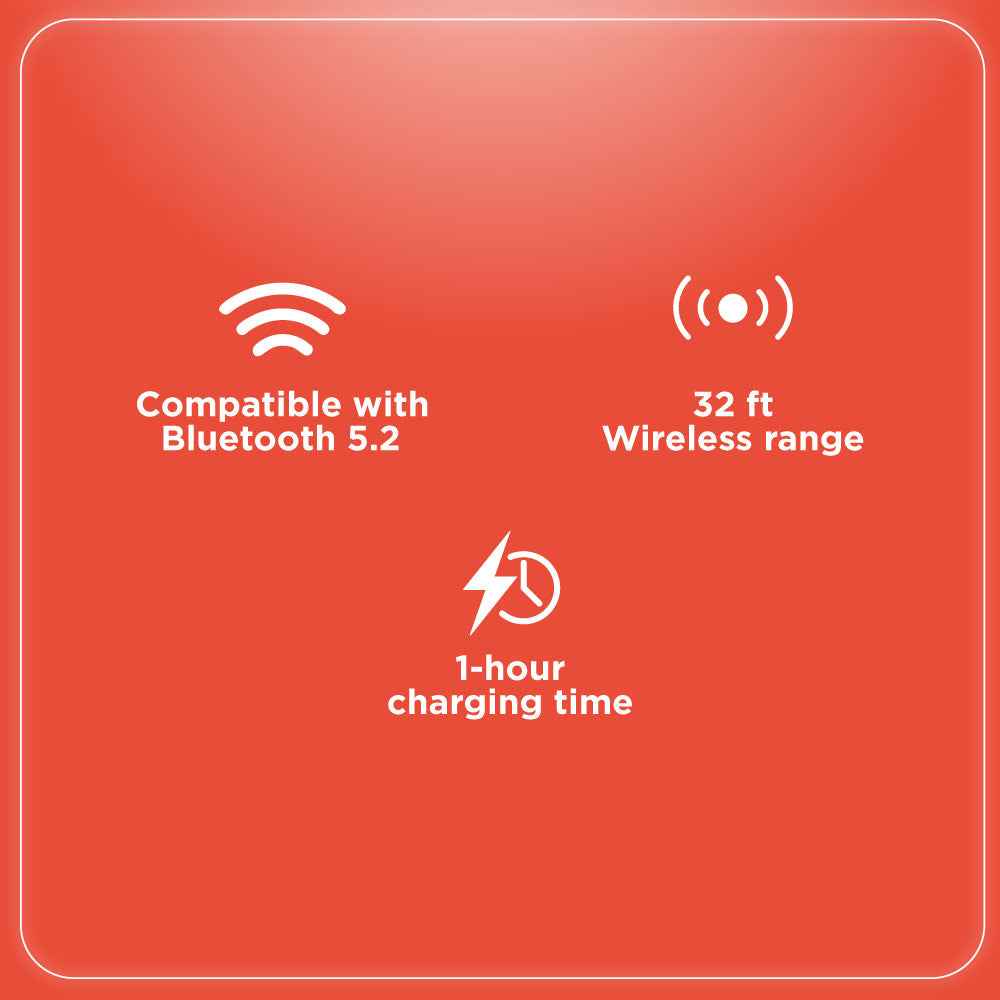 RadioShack Wireless Headphones with Active Noise Cancelling, 400mAh Battery, IPX5, Black TekShack
