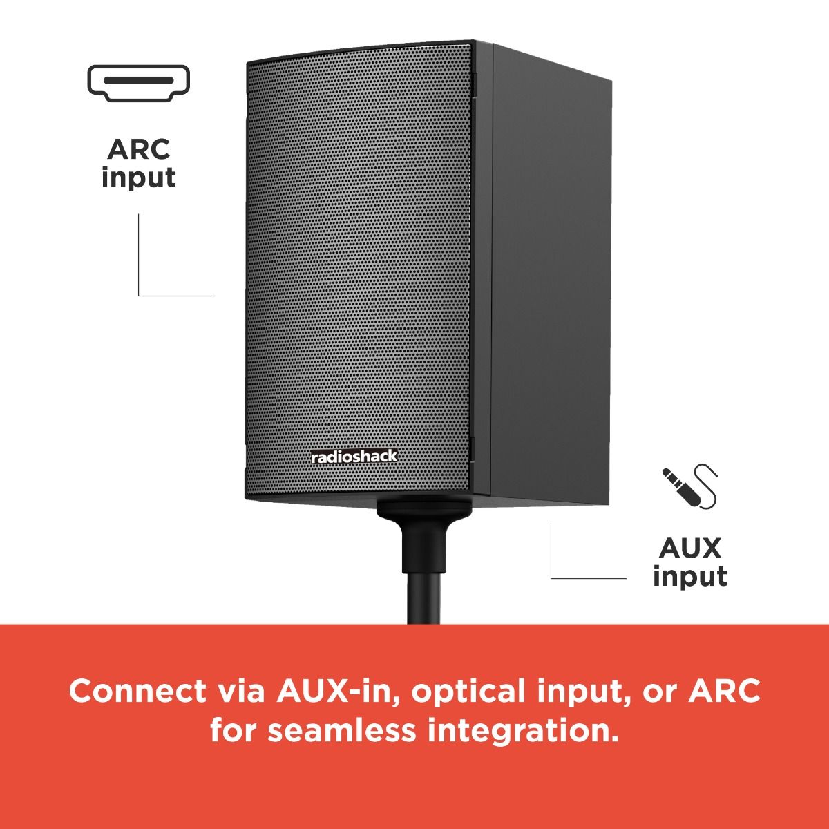 RadioShack 240W Tower Speaker with FM Radio & Karaoke Function Radio Shack