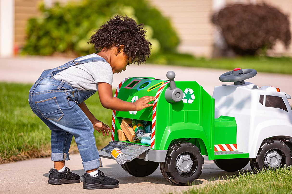 Interactive Toddler Recycling Truck Ride-On Toy by Kid Trax - Perfect for Kids Ages 1 and Up!