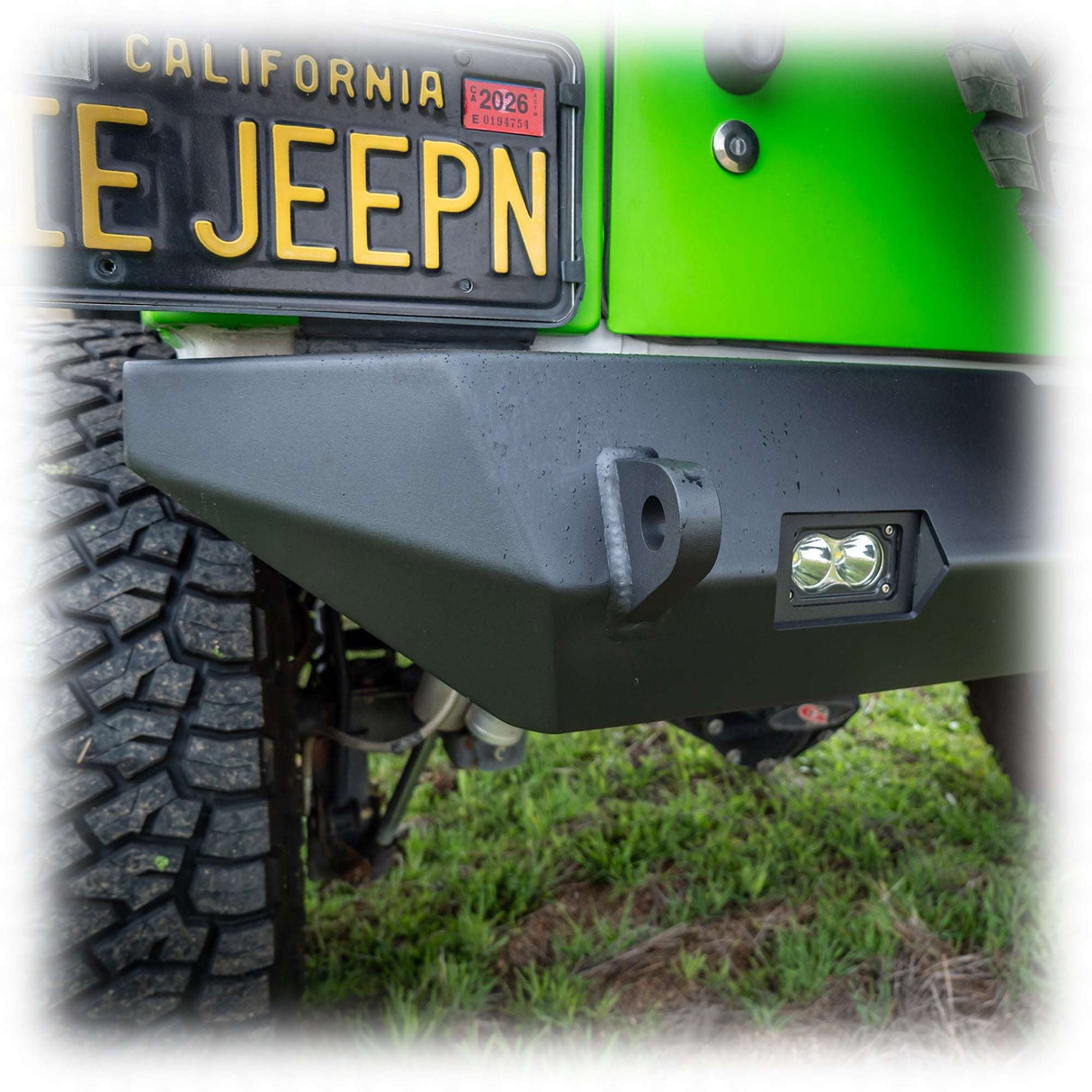Jeep JK Rear Bumper with LED Pod Lights & Hitch Receiver | 2007–2018 Turn Offroad