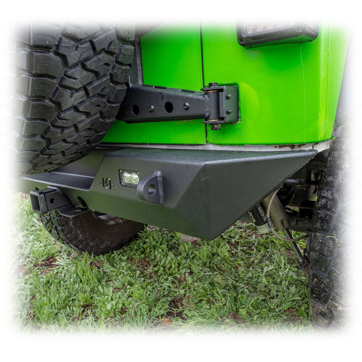 Jeep JK Rear Bumper with LED Pod Lights & Hitch Receiver | 2007–2018 Turn Offroad