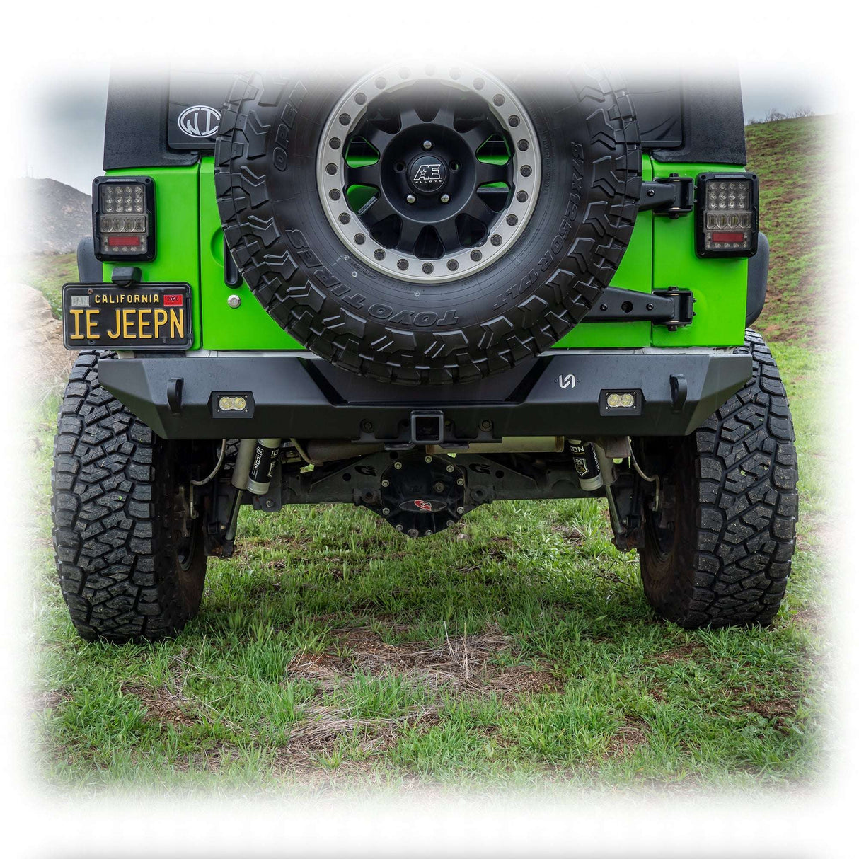 Jeep JK Rear Bumper with LED Pod Lights & Hitch Receiver | 2007–2018 Turn Offroad
