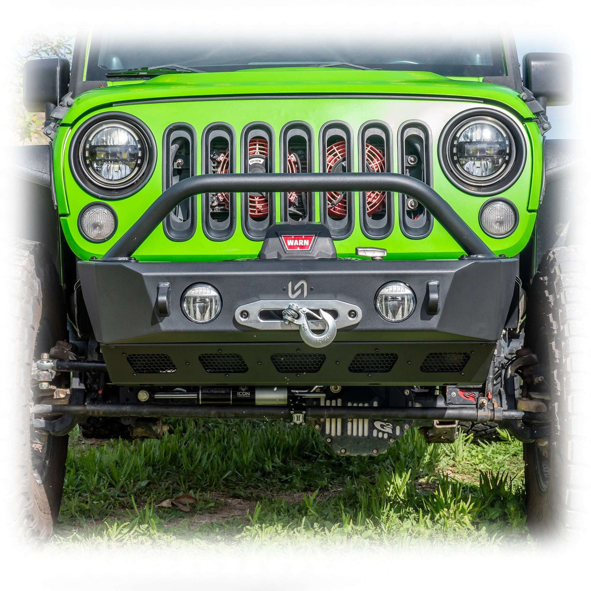Jeep JK/JL/JT Front Bumper with Skid Plate & Recessed Winch Mount | 2007–2025 Turn Offroad