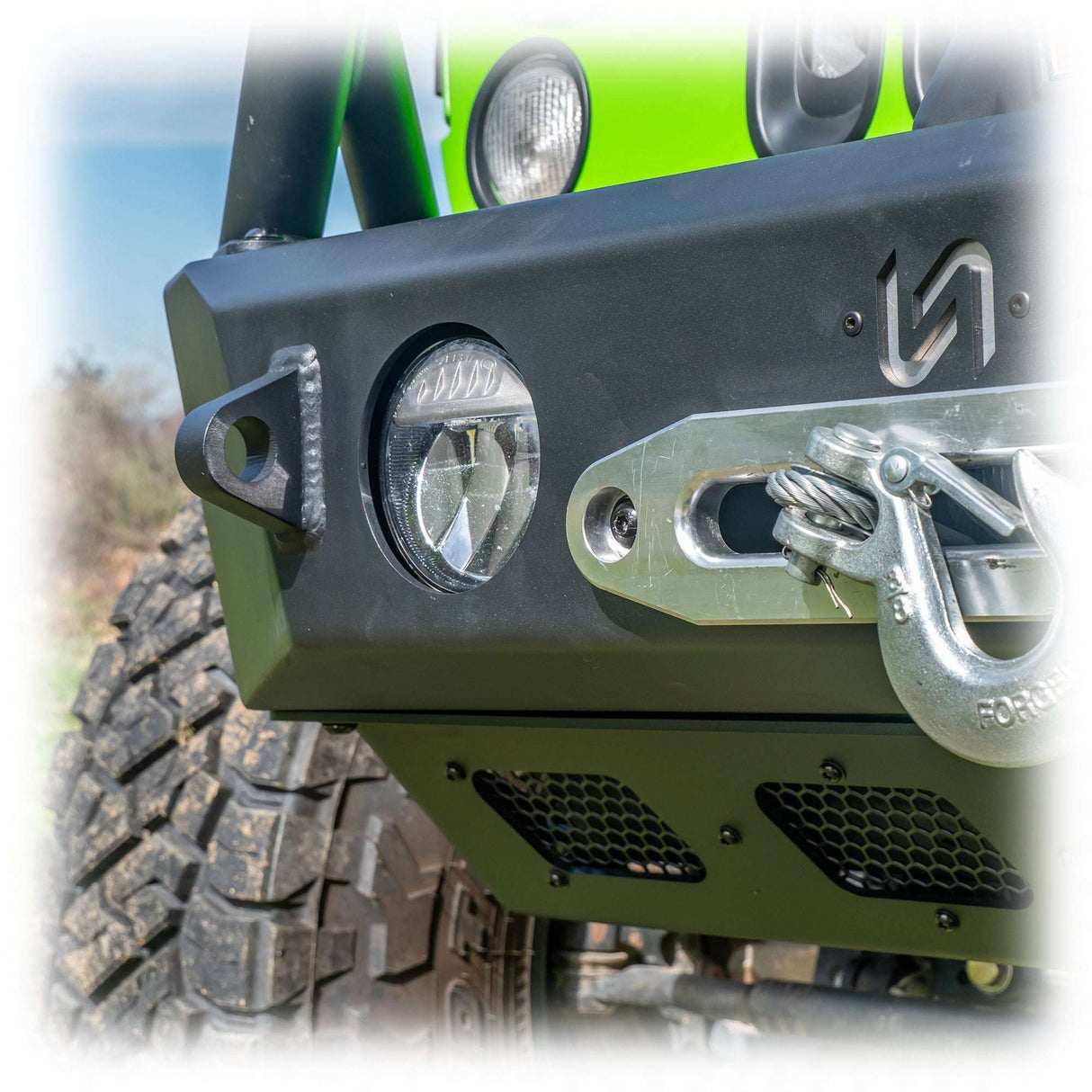 Jeep JK/JL/JT Front Bumper with Skid Plate & Recessed Winch Mount | 2007–2025 Turn Offroad
