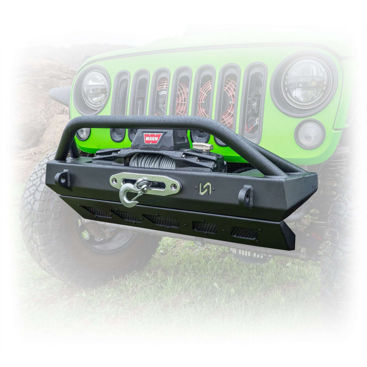 Jeep JK/JL/JT Front Bumper with Welded Bull Bar & Skid Plate | 2007–2025 Turn Offroad