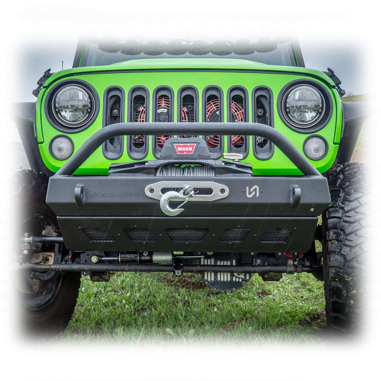 Jeep JK/JL/JT Front Bumper with Welded Bull Bar & Skid Plate | 2007–2025 Turn Offroad