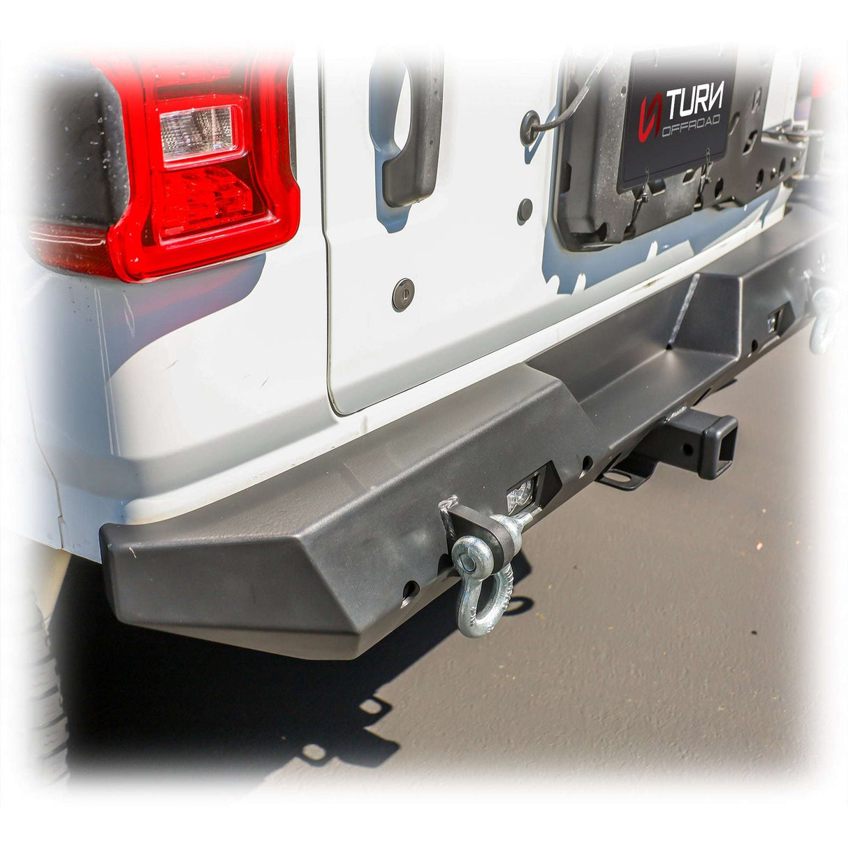 Jeep JL Rear Bumper with LED Pod Lights & Hitch Receiver | 2018–2025 Turn Offroad