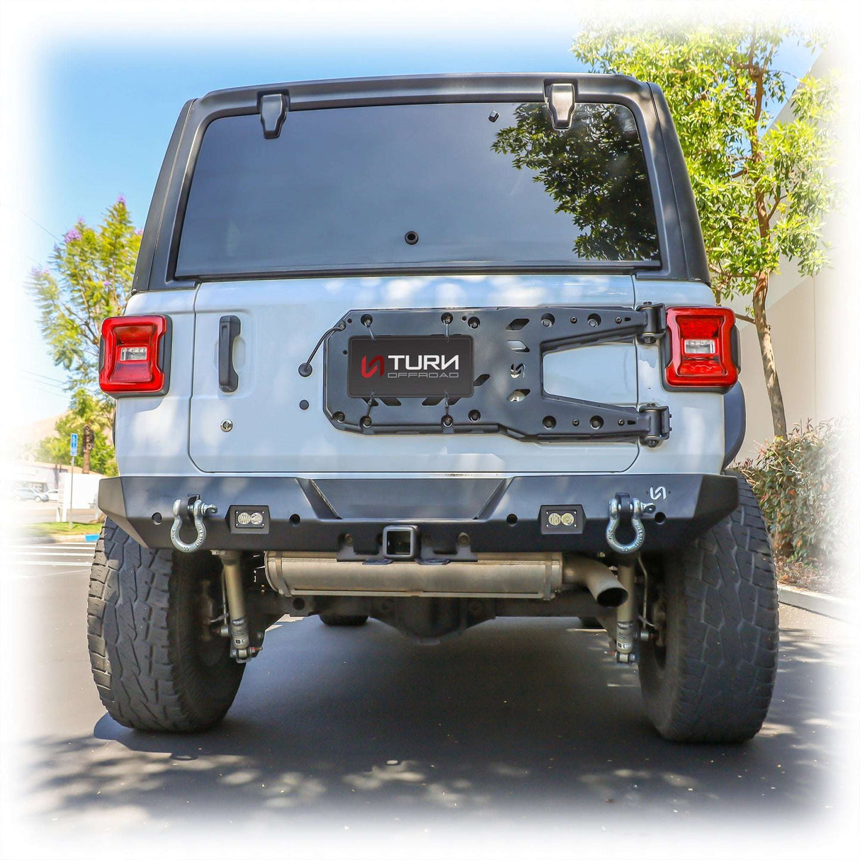 Jeep JL Rear Bumper with LED Pod Lights & Hitch Receiver | 2018–2025 Turn Offroad