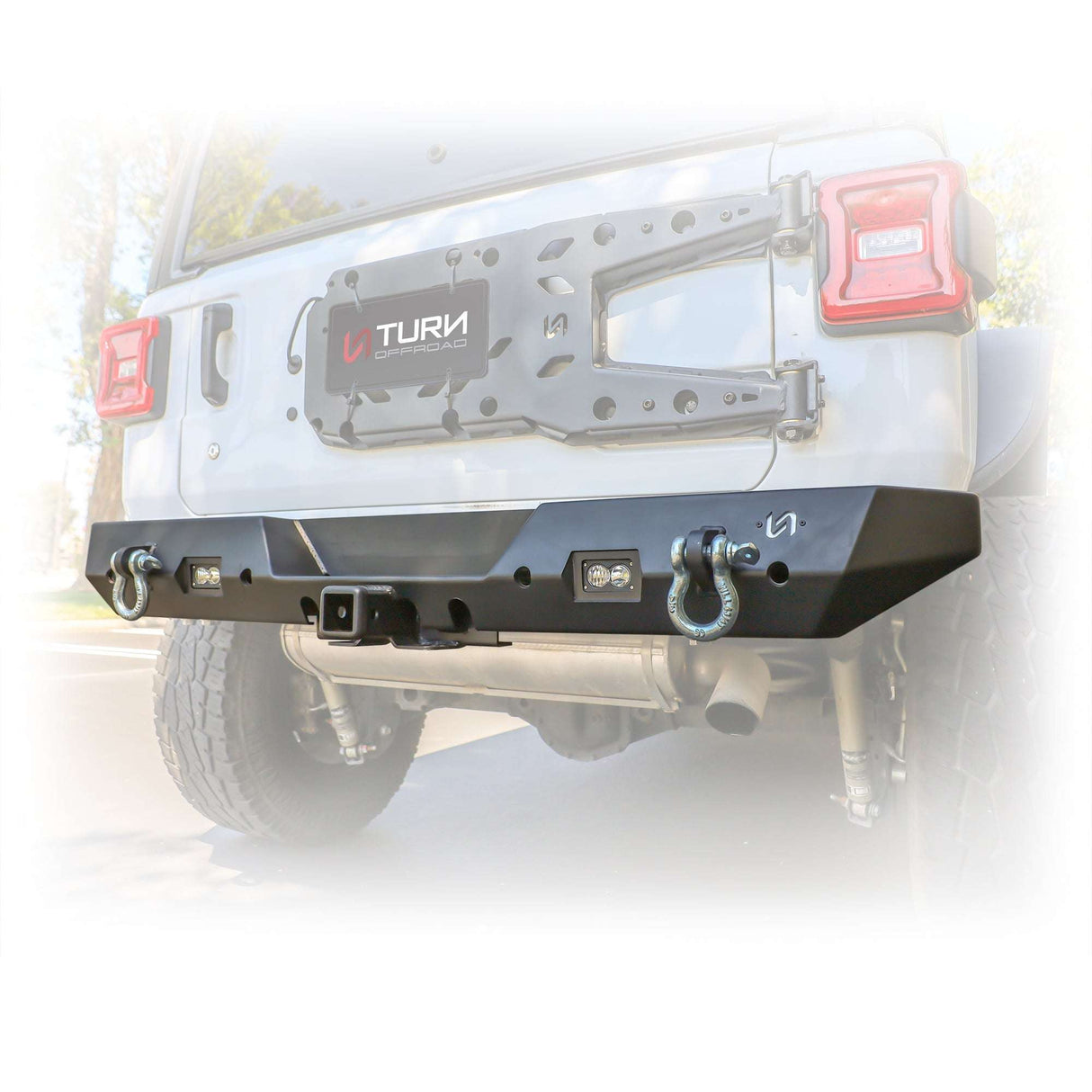 Jeep JL Rear Bumper with LED Pod Lights & Hitch Receiver | 2018–2025 Turn Offroad