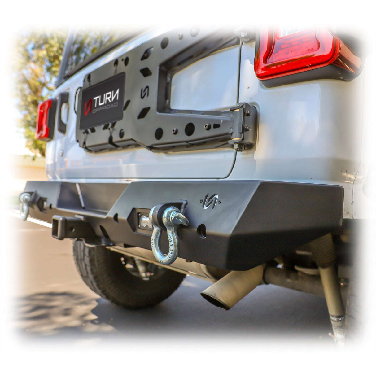 Jeep JL Rear Bumper with LED Pod Lights & Hitch Receiver | 2018–2025 Turn Offroad