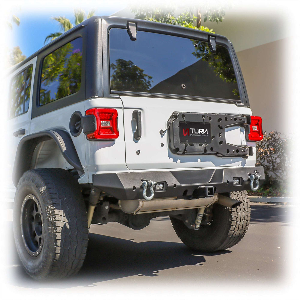 Jeep JL Rear Bumper with LED Pod Lights & Hitch Receiver | 2018–2025 Turn Offroad