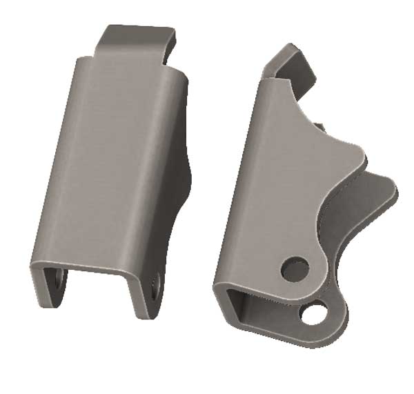 Jeep TJ, LJ Rear Axle Shock Mounts (Dana 60 and Ford 8.8)
