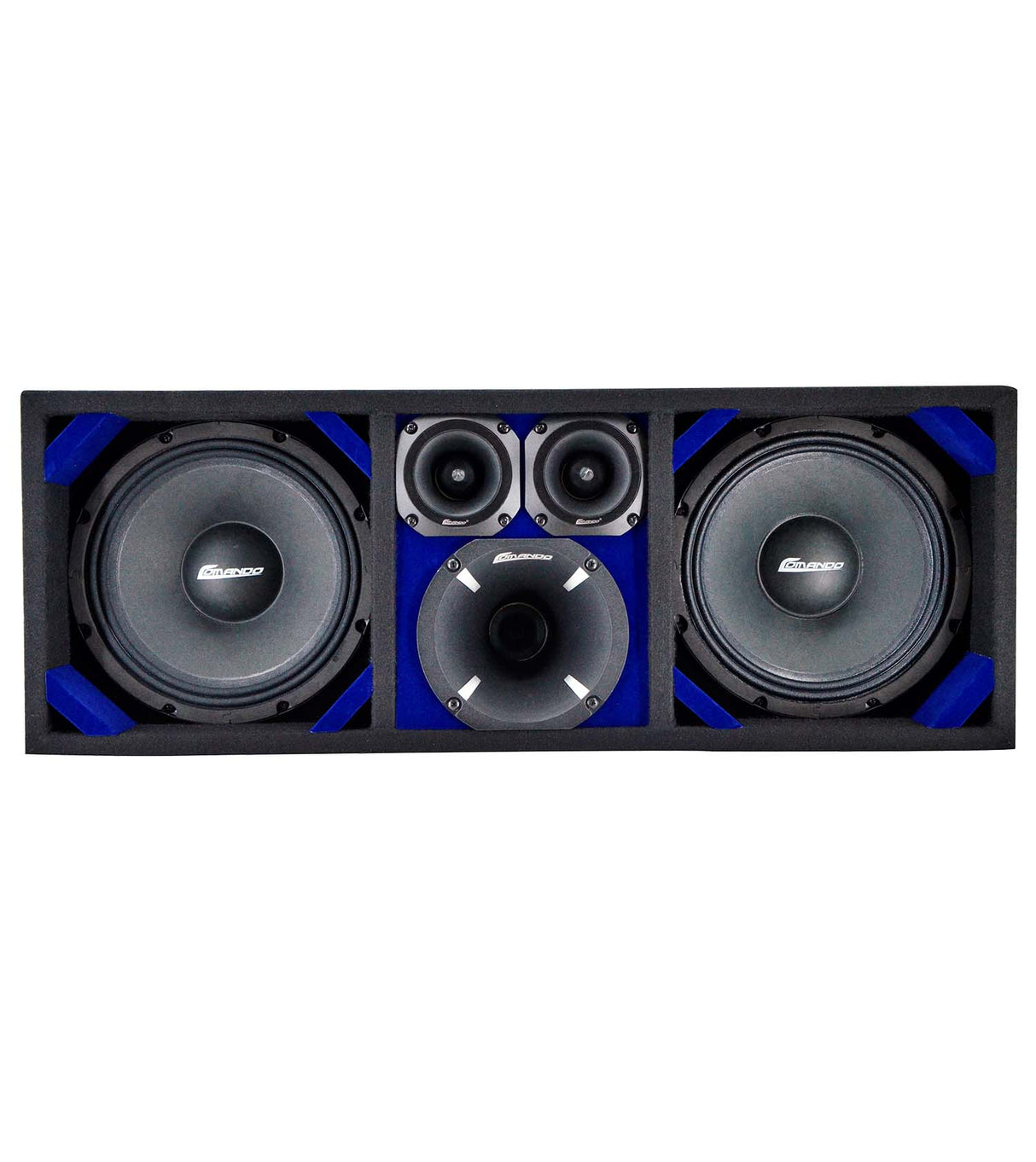 KTPON-210BLACK / DUAL 10" BLUE/BLACK LOADED Comando Audio Inc.