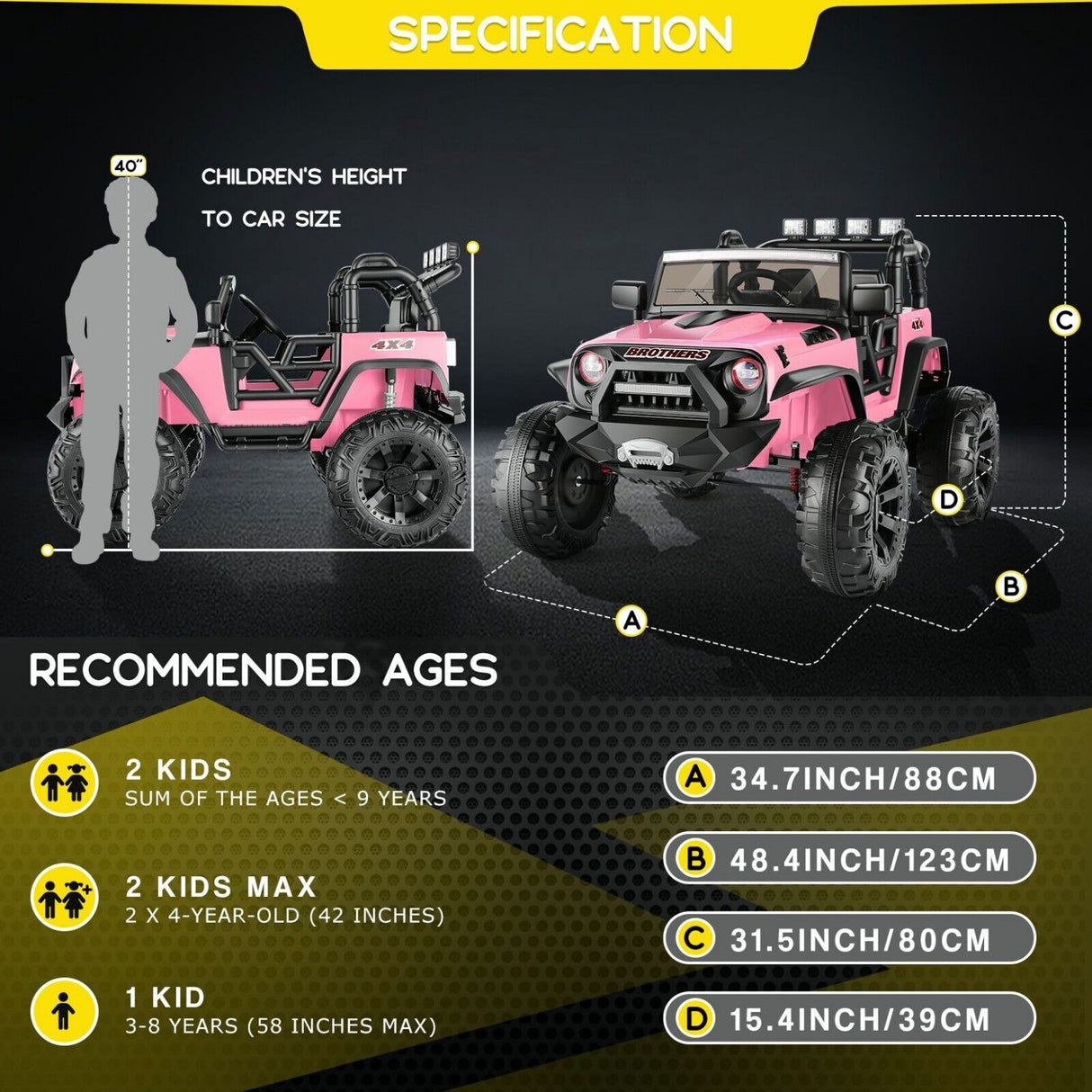 Kids Electric Ride-On Car with Remote Control and MP3 Player