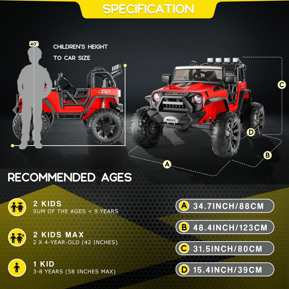 Kids Electric Ride-On Car with Remote Control and MP3 Player