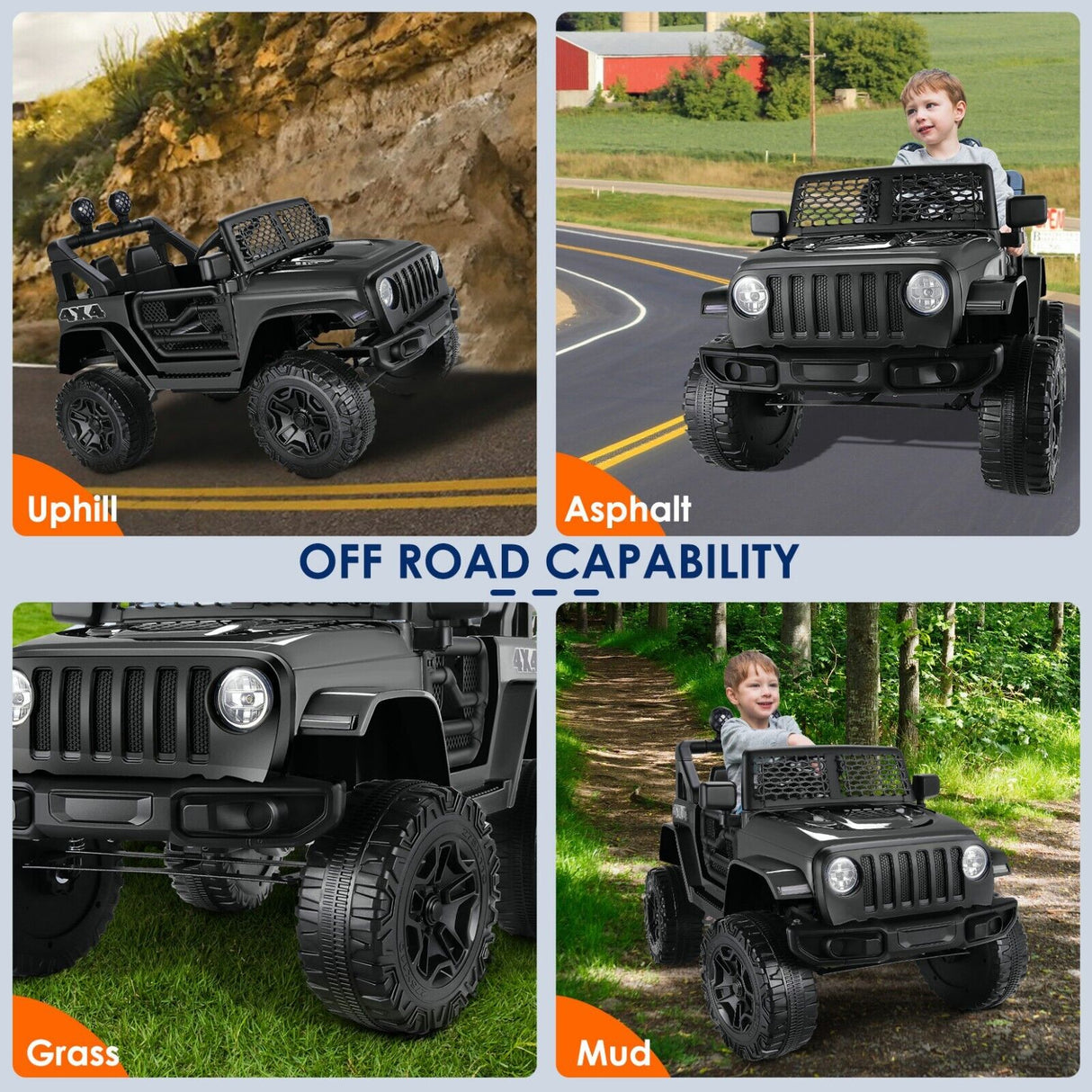 Kid Ride on Electric Car Truck with Remote Control - Perfect Gift for Children 24/12V