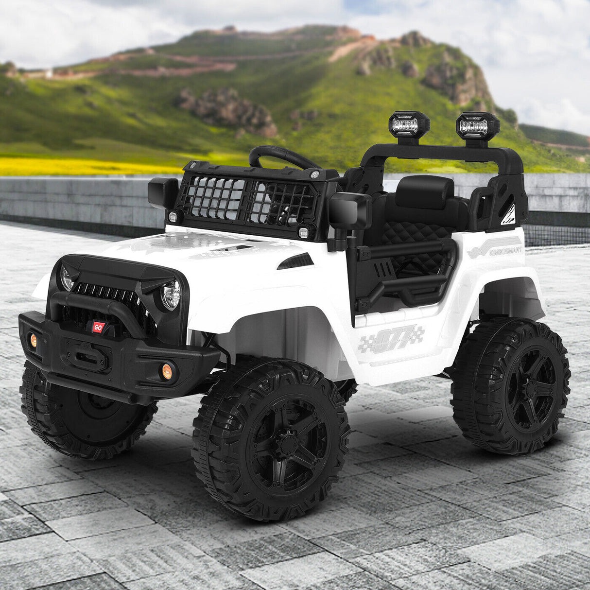 Kimbosmart 12V Kids Ride On Truck Car with Remote Control and 3 Speeds - Perfect Gift for Little Drivers
