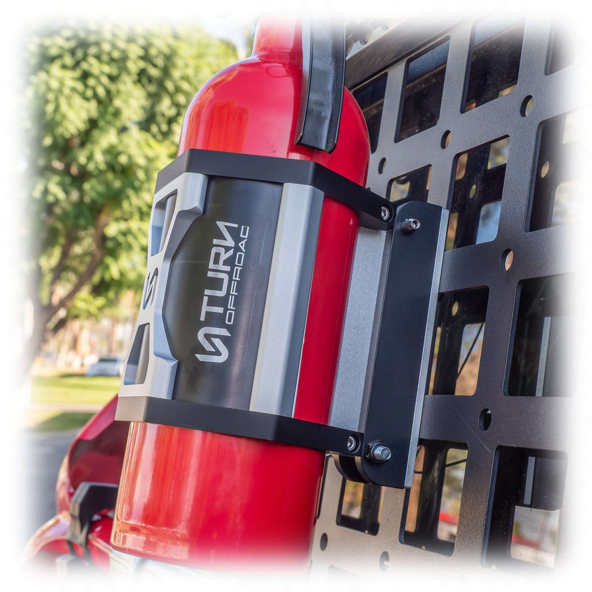Quick Release Fire Extinguisher Mount | Universal Mount + L-Track Mounting Kit Turn Offroad