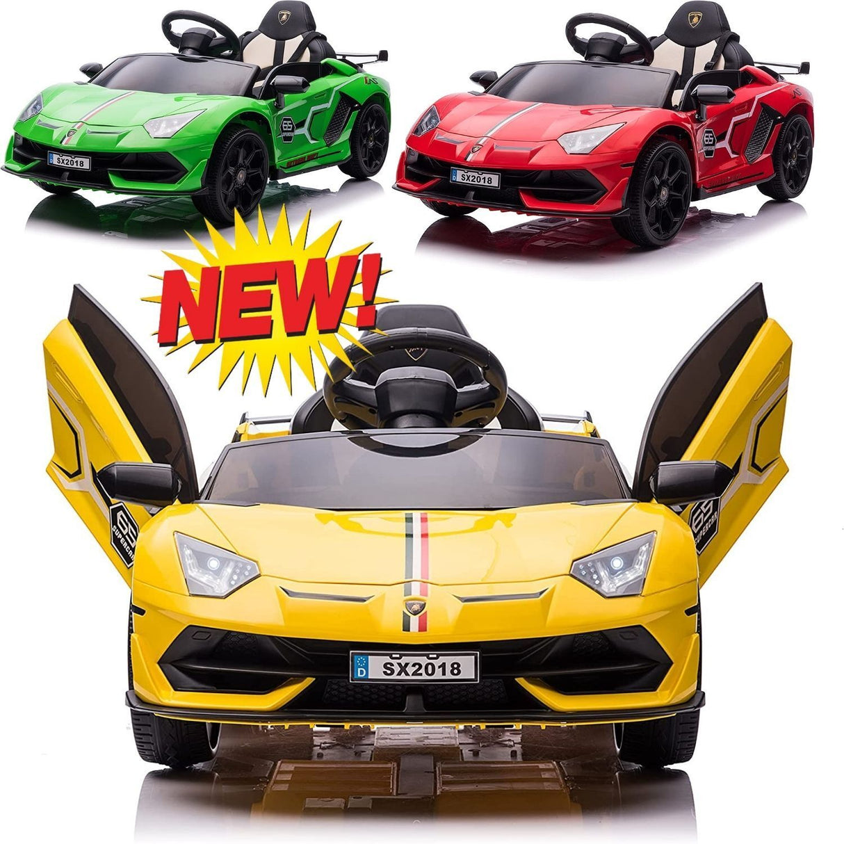 Electric Lamborghini Ride-On Car for Kids with Remote Control and MP3 Player - 12V, 2X35W - Perfect Gift for Children