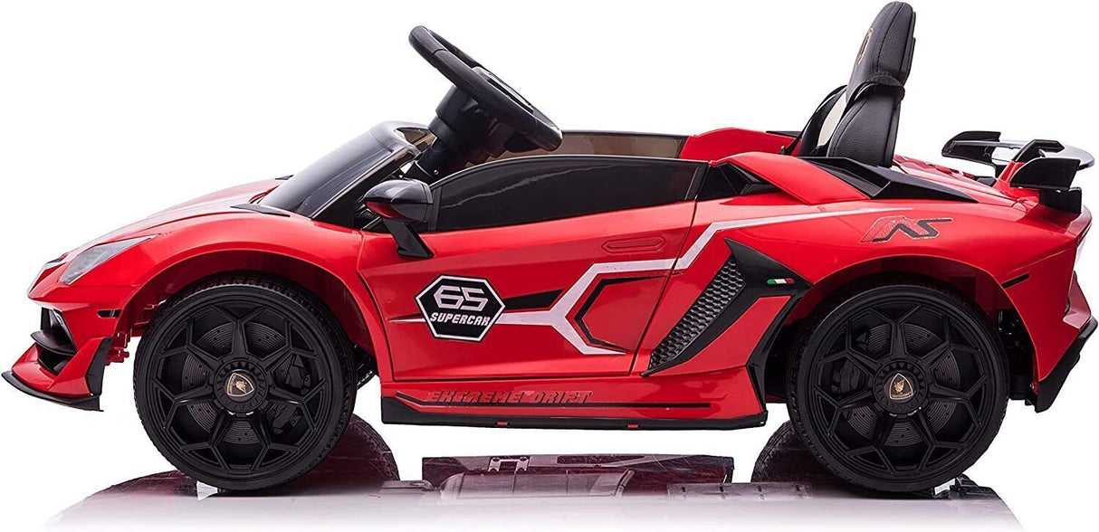 Licensed Lamborghini Kids Electric Ride On Car with Hydraulic Door - 12V Toy for Kids