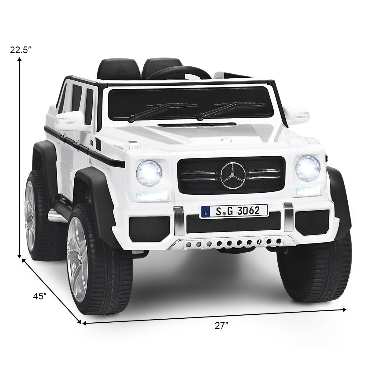 Licensed Mercedes Benz 12V Electric Kids RC Ride On Car - Battery Powered