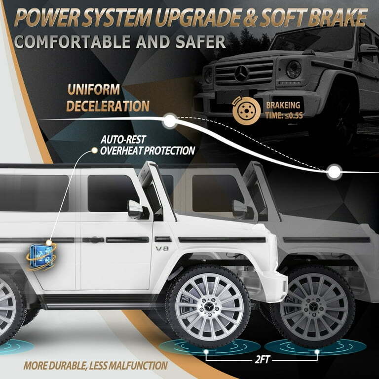 Licensed Mercedes-Benz 4-Wheel Ride-On Car for Kids with Remote Control and LED Lights