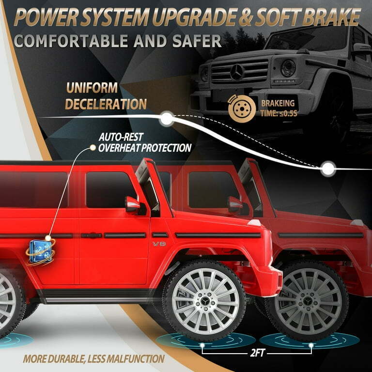 Licensed Mercedes-Benz G500 4WD Kids Ride-On SUV with Remote Control - 12V