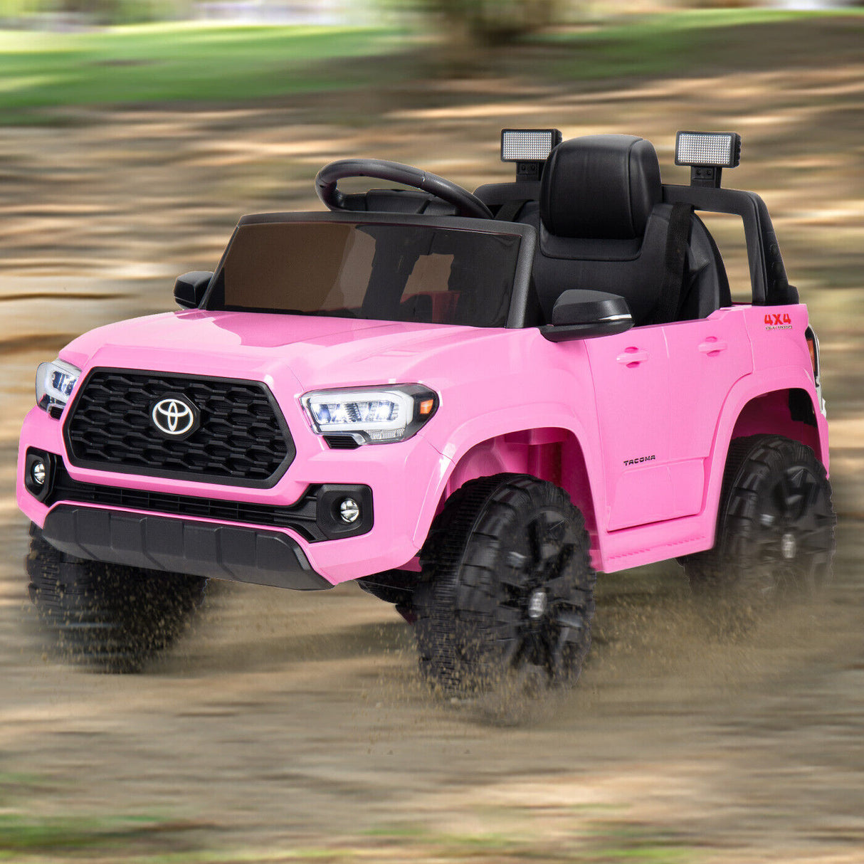 Licensed Toyota Tacoma Ride-On Car for Kids with MP3 Player - 12V Electric Vehicle by Kimbosmart