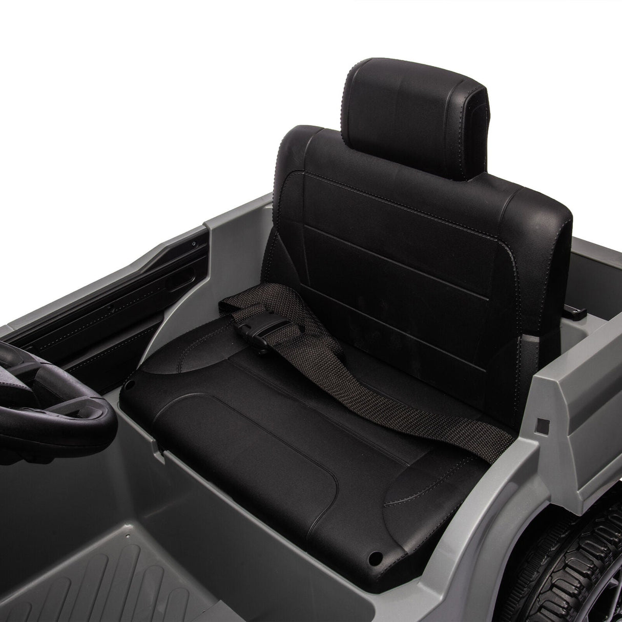 Licensed Toyota Tundra Grey 12V Kids Ride On Pickup Truck with 3 Speeds and Dual Motors