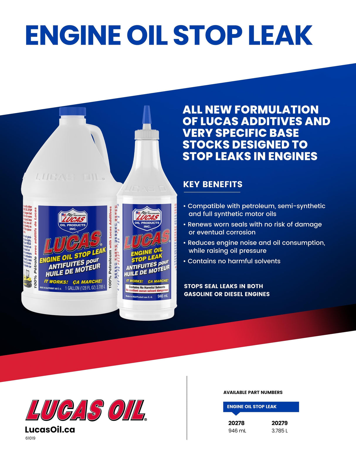 Lucas Oil Engine Oil Stop Leak (20278)