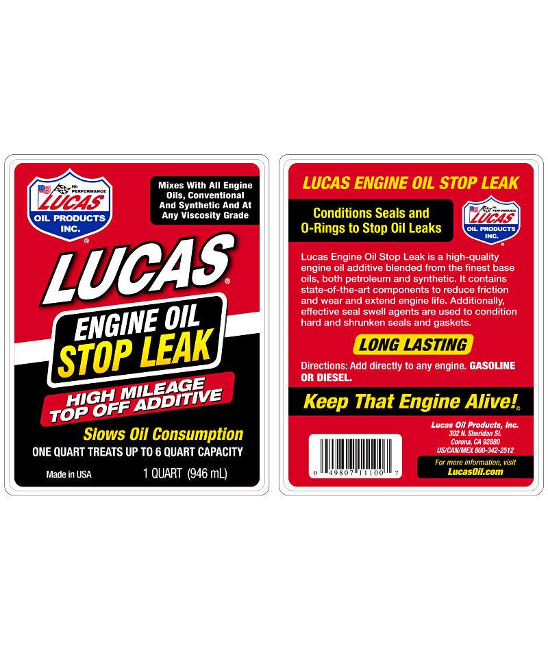 Lucas Oil Engine Oil Stop Leak Top Off Additive (11100)