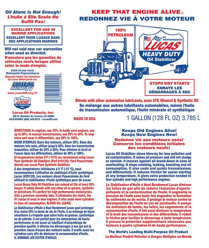 Lucas Oil Heavy Duty Oil Stabilizer (20001)