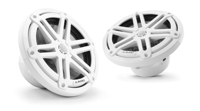 JL Audio M3-770X-S-Gw 7.7" 225W Marine Coaxial Speakers (Pair) - Gloss White Sport Grilles JL Audio