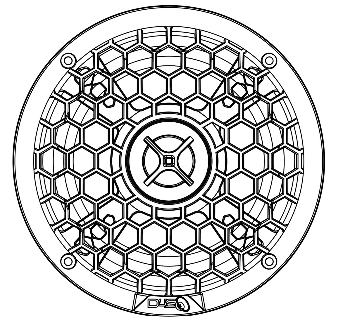 Down4Sound M3 80 | 8" 200W RMS Marine RGB LED Coaxial Speakers (Pair) Down4Sound