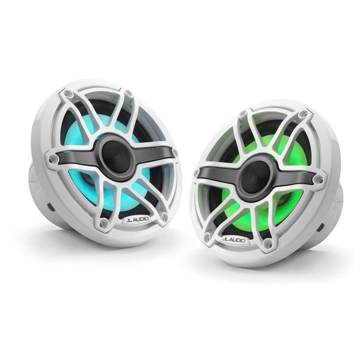JL Audio M6-650X-S-GwGw 6.5" Marine Coaxial Speakers - Gloss White Sportes Grills (Pair)